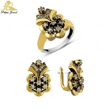 Gümüş Otantik Taşlı Set